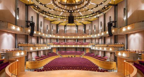 Panorama of the main concert hall in UBC's Chan Centre